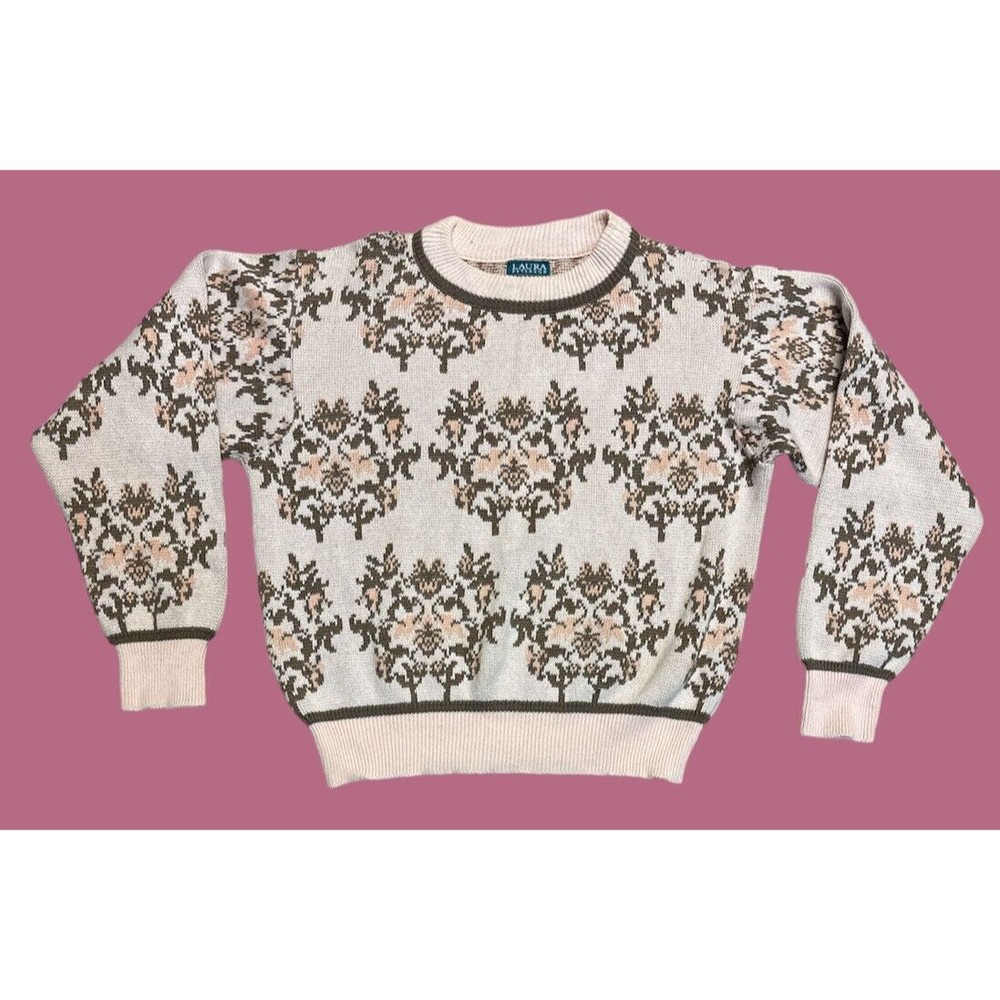 Vintage Laura Peterson Wool Blend Sweater Size M USA Made